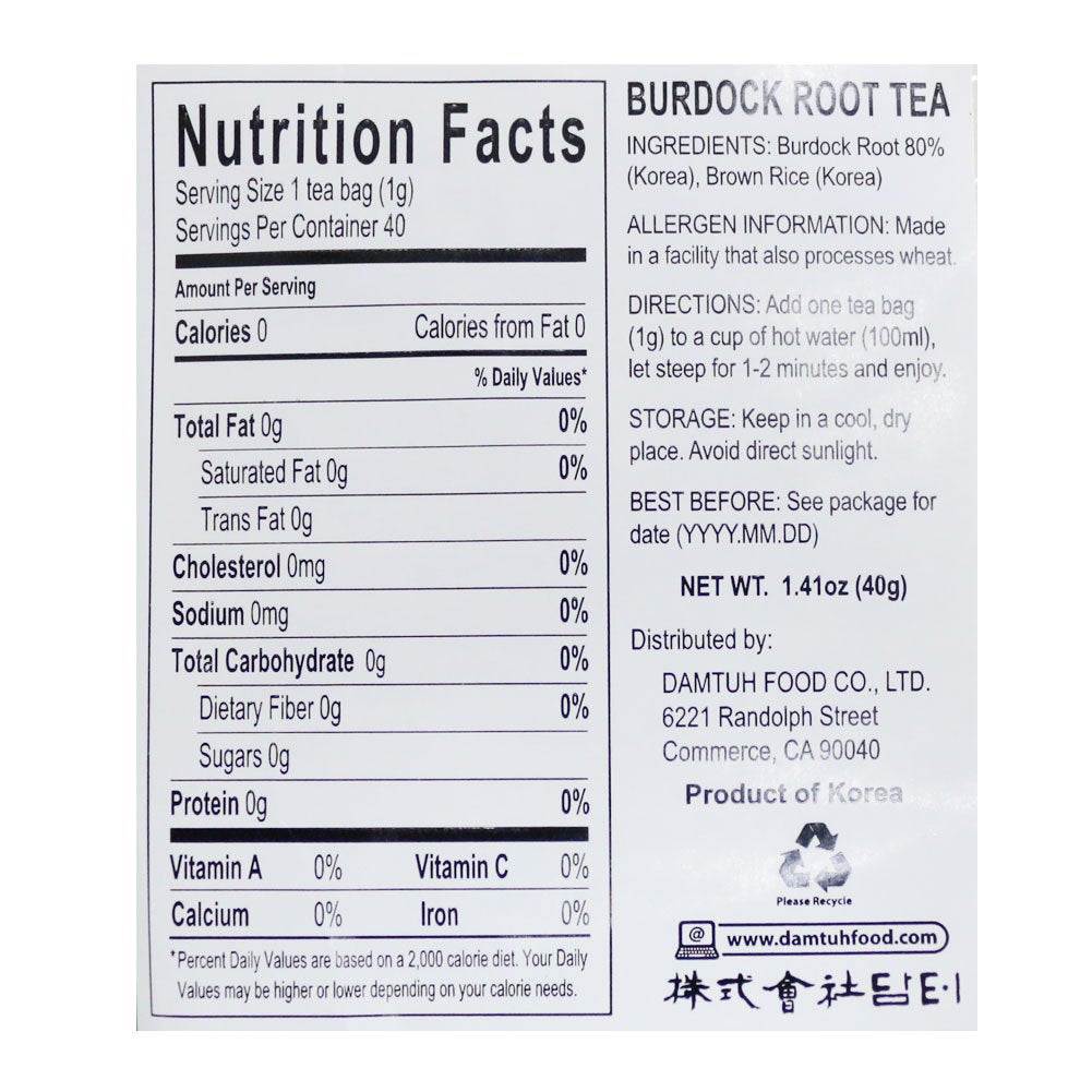 Damtuh Korean Traditional Burdock Root Tea with tea bags