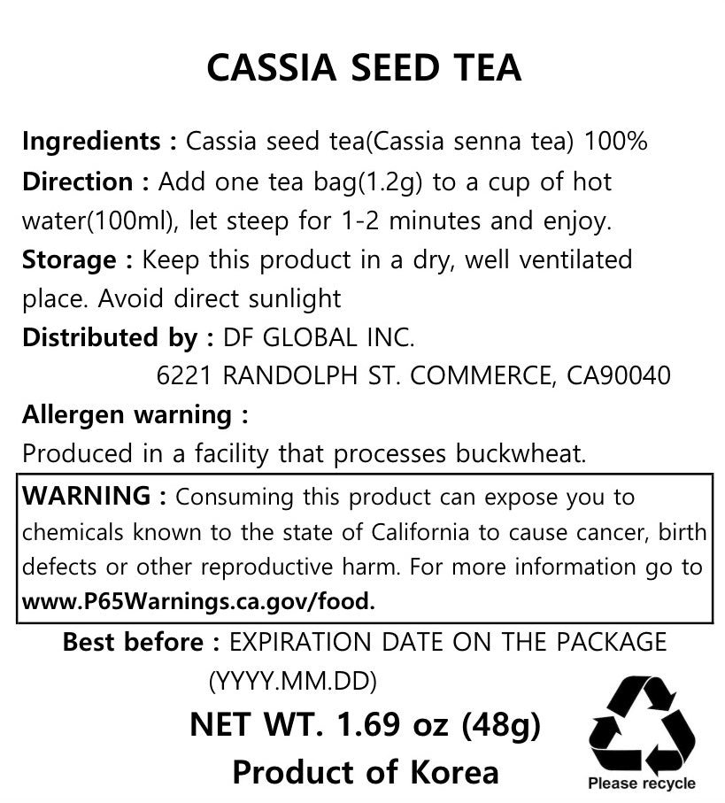 Damtuh Korean Traditional Cassia Seed Tea