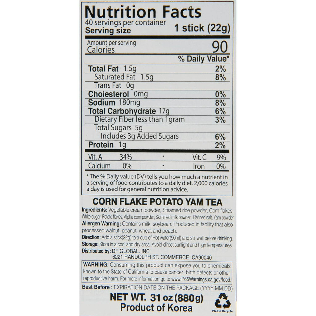 Damtuh Corn Flake Potato Yam Powder - 40 Counts