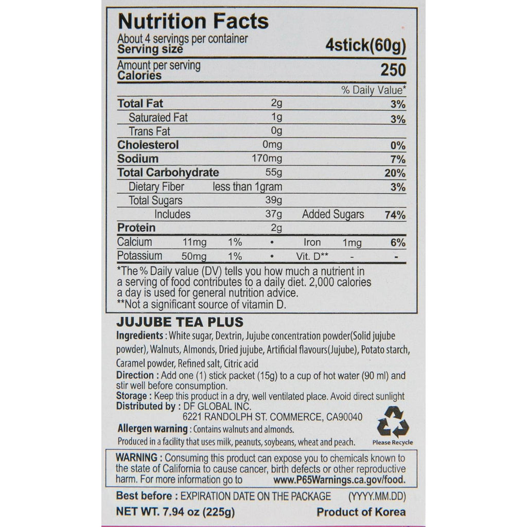 Damtuh Jujube Powder Tea - 15 Counts